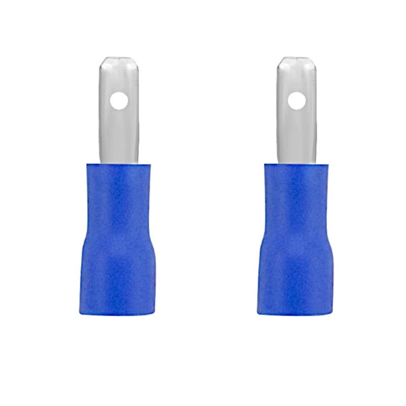 2x 2.8mm male connector with insulation blue