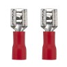 2x female connector 4.8mm with insulation red