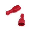 2x conector de sex feminin 4.8mm cu izolație completă roșu