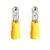 2x 5 mm de culoare galbenă, izolate cu conectori tubulari de sex masculin 10-12 AWG