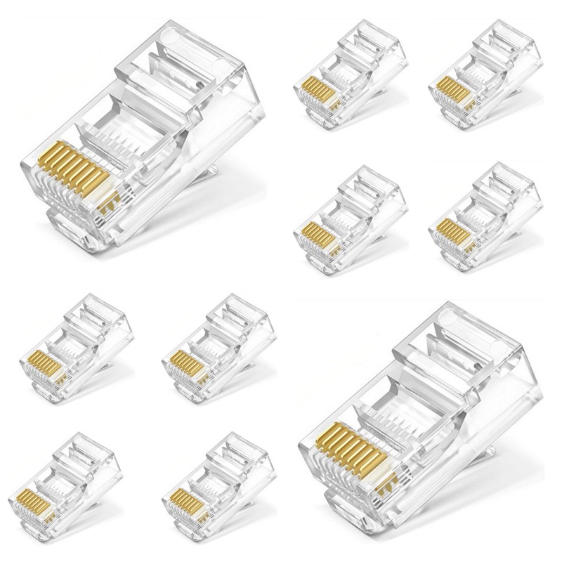 10x RJ45 8p8c conector de internet UTP cat. 5e