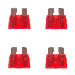 4x 10A automotive knife fuse 19mm plate standard ATO ATC