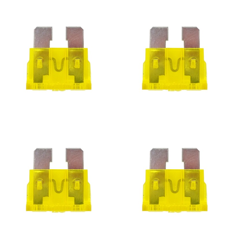 4x 20A automotive knife fuse 19mm plate standard ATO ATC
