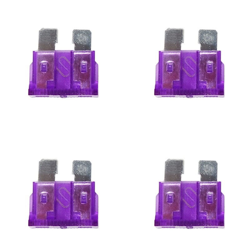 4x 3A automotive knife fuse 19mm plate standard ATO ATC