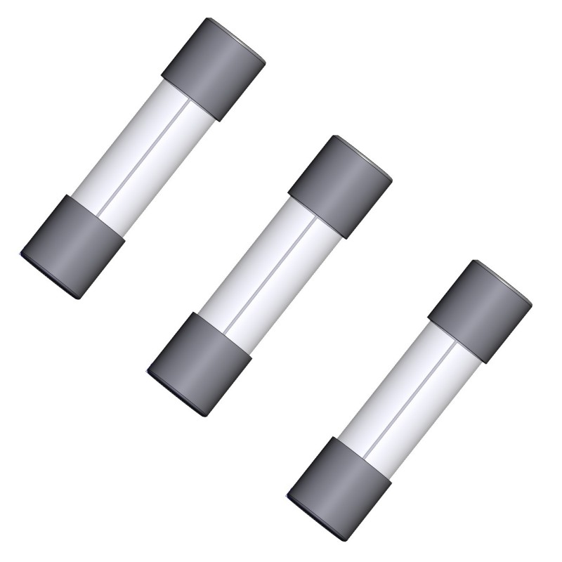 3x Glass Tubular Fuse 5x20mm F5A 5A fast WTA-F