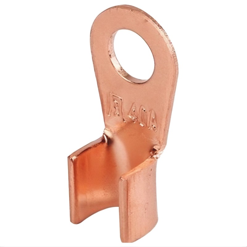 Conector inelar de cupru sertizat 40A 6,3 mm