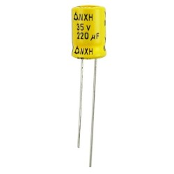 Condensator electrolitic 220uF 35V 8x11.5 cu impedanță redusă Samyoung