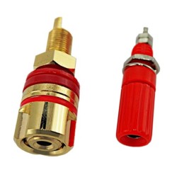 2x gniazda głośnikowe bananowe 4mm lutowane hi-end pozłacane stereo hi-fi
