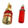 2x gniazda głośnikowe bananowe 4mm lutowane hi-end pozłacane stereo hi-fi