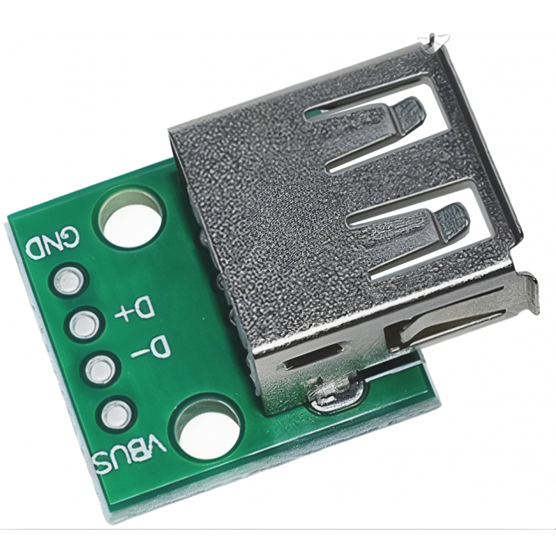 Adaptor pentru mufa USB 2.0 tip A pe PCB pentru lipire
