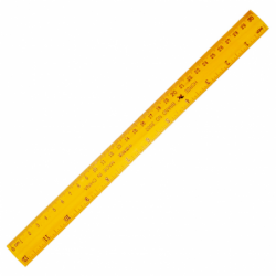 Linijka 30cm drewniana żółta miarka kątomierz cale stolarska
