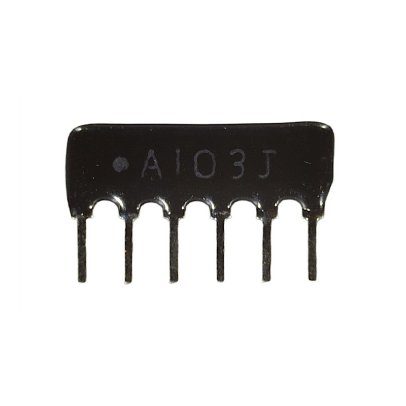 Rezistor scara 6x 10K A6P-10K A103J serie matrice 1/8W 5% SIP-6