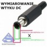 Conector de alimentare sudat dc 2,5/5,5 mm scurt 2,5x5,5