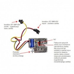 Zamek elektromagnetyczny elektrozaczep 12V 40x53 do lodówek szafek metalowy