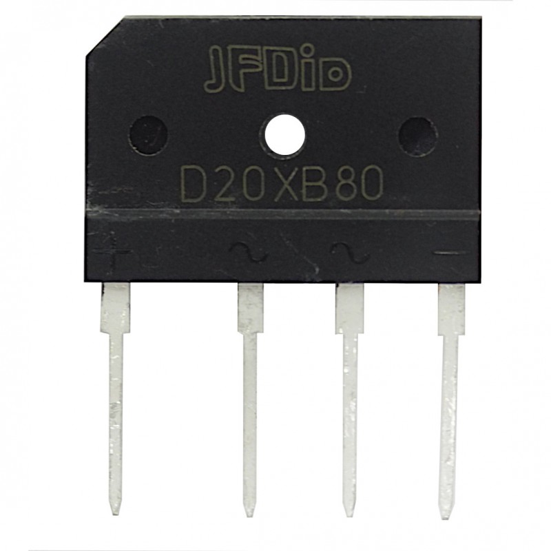 D20XB80 punte redresoare monofazată Graetz 800V 20A plat