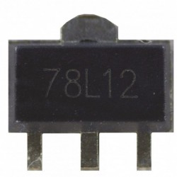 78L12 stabilizator liniowy regulator napięcia +12V 0.1A SOT89 dodatni