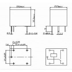 SRD-05VDC-SL-C przekaźnik miniaturowy 5V 10A 5pin do PCB SONGLE