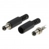 Conector de alimentare sudat dc 2,5/5,5 mm scurt 2,5x5,5