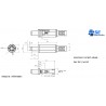 Conector de alimentare sudat dc 2,5/5,5 mm scurt 2,5x5,5