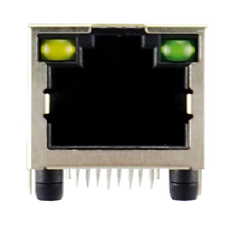 RJ45 8p8c priză orizontală ecranată RJ45 cu LED-uri cu 8 pini