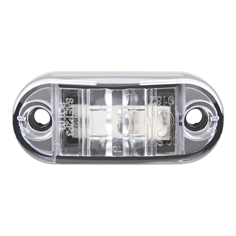 Obrysówka LED lampka 6v 12v 24v biała przód woodoporna homologacja 65x28