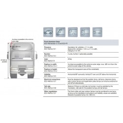 Obrysówka LED lampka 6v 12v 24v biała przód woodoporna homologacja 65x28