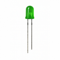 Dioda LED zielona 5mm flash pulsująca migająca błyskająca 3-3.2V alarmowa