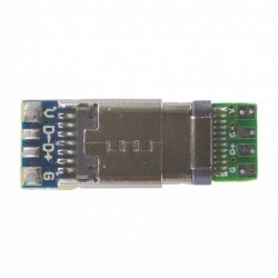 Zestaw gniazdo + wtyk USB 3.1 3A 20V na PCB lutowane