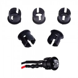 5x LED holder 5mm short clip-on black