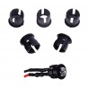 5x LED holder 5mm short clip-on black