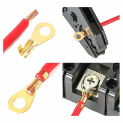 2x Konektor oczkowy M3 3mm złoty miedź