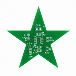 Gwiazdka PBL-20S W022 Kit DIY efekt LED niebieska do nauki lutowania SMD