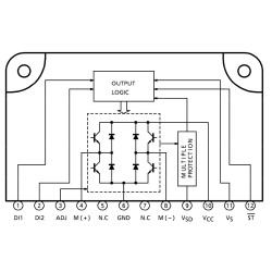 TA8051P Controler motor TOSHIBA cu funcție de frânare 3A HZIP12
