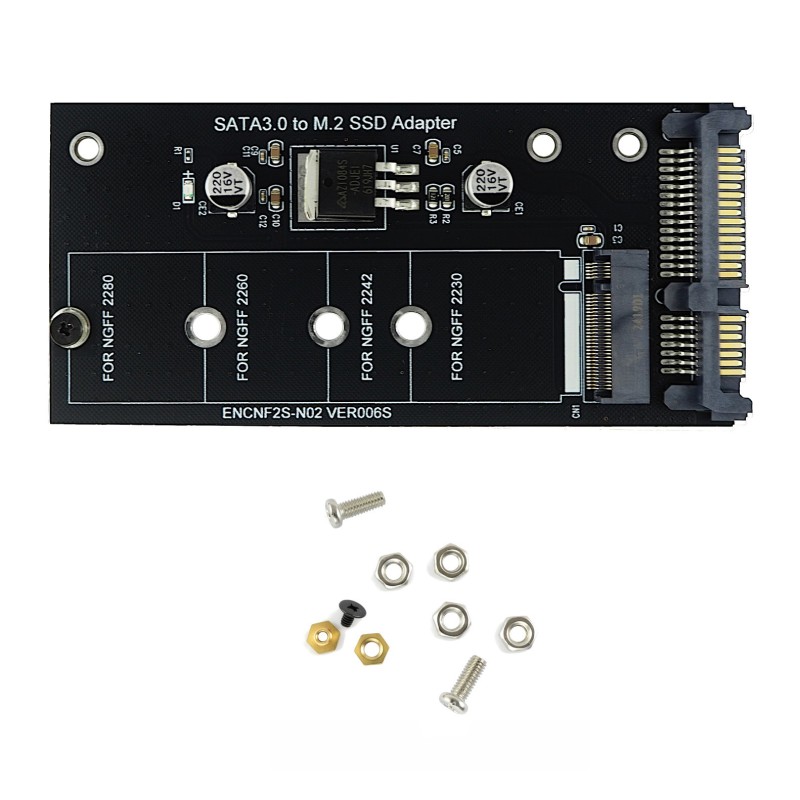 Adapter SATA 3.0 do M.2 SATA SSD NGFF 2230 2242 2260 2280 B B+M LED śrubki
