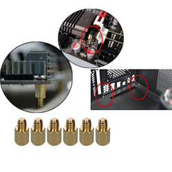 6x Podkładka calowa dystans płyty głównej 6-32 6mm mosiężny spacer