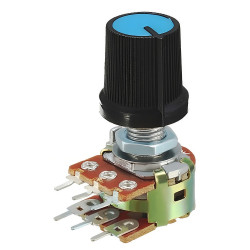 50k potențiometru liniar audio stereo + buton