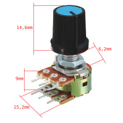 50k stereo audio linear potentiometer + knob