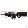 Adapter zasilacza 7.4x5.0 do 4.5x3.0 + pin 100W przejściówka kątowa DELL