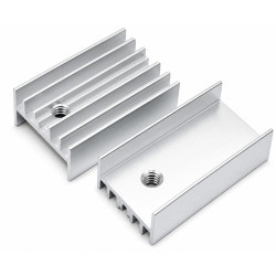 2 x Radiator aluminiowy TO-220 25x15x10 mm gwint M3