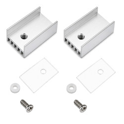 2x Komplet izolujący z radiatorem TO220 tulejka śrubka podkładka radiator