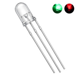 Dioda LED 5 mm dwukolorowa czerwono-zielona 3 pin 2–3 V wspólna katoda