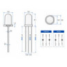 Dioda LED 5 mm dwukolorowa czerwono-zielona 3 pin 2–3 V wspólna katoda