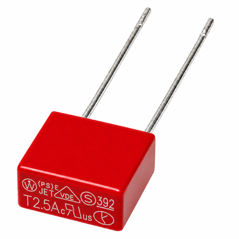 T3.15A bezpiecznik 3.15A 250V kwadratowy 392 zwłoczny PCB THT 8.5×8×4
